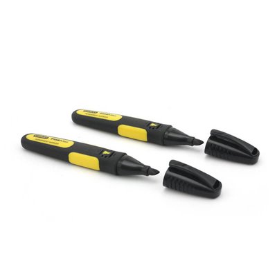 Набор з двох плоских маркерів FatMax® з плоским наконечником і стійким чорним чорнилом STANLEY 0-47-314 0-47-314 фото